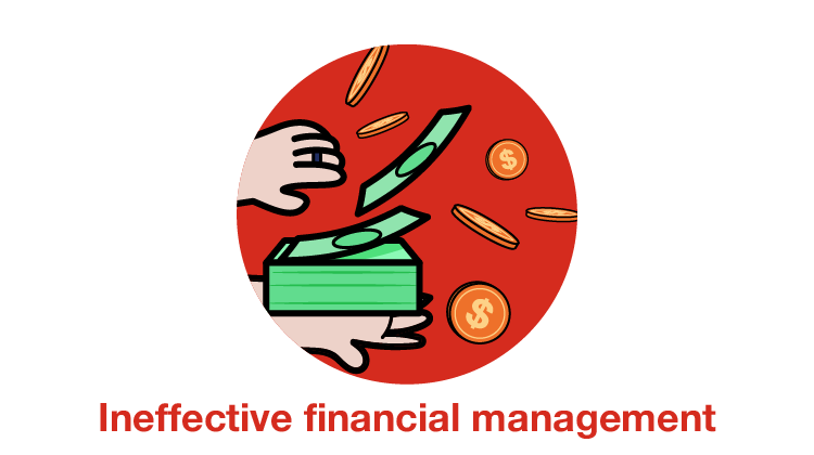 ineffective financial management 