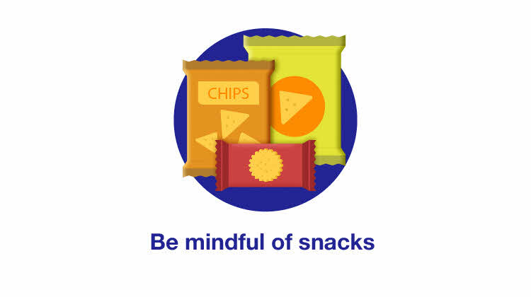 Be mindful of snacks