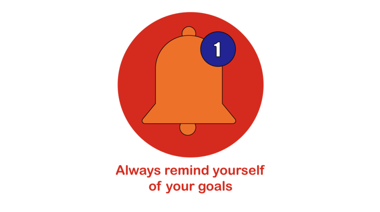 Always remind yourself of your goals