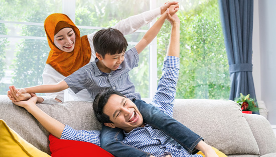 Spending time with family can help reduce stress and promotes general well being